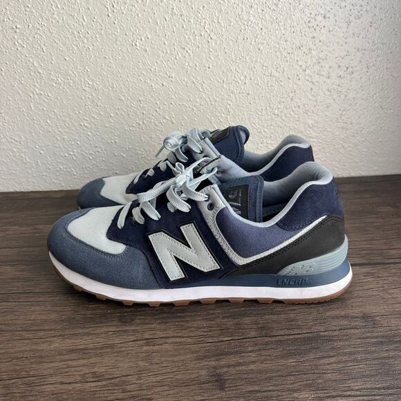 New Balance 574 Military Patch Blue Suede Casual Shoes Mens Size 10.5 D ML574MLA - Picture 3 of 7